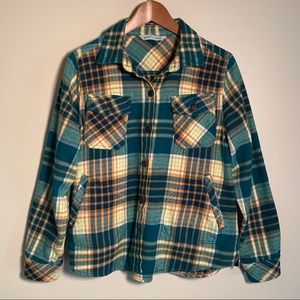 Woolrich Plaid Flannel Shirt with Side Pockets